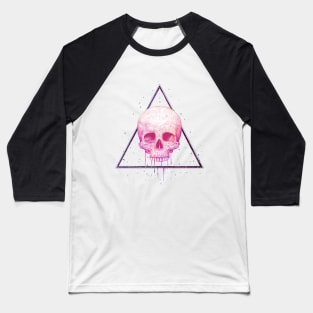 Skull in triangle Baseball T-Shirt